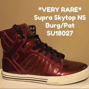 RARE Supra Skytop Burgundy Pat. 10.5